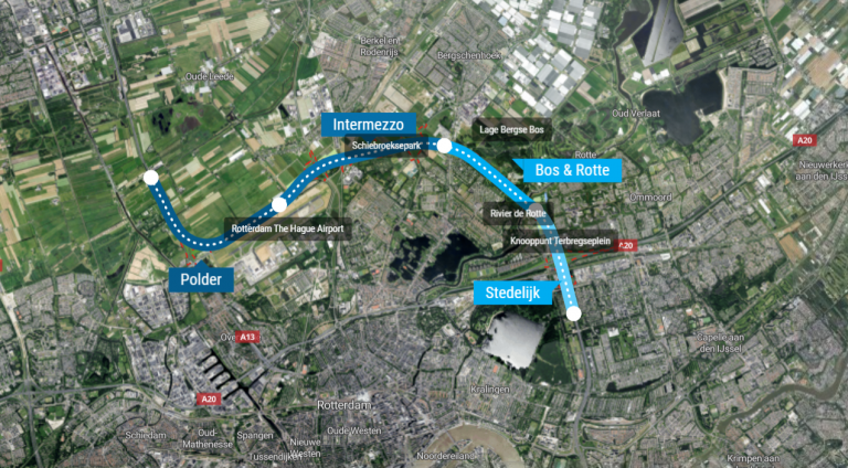 Veld Rotte Verbinding A16 Rotterdam door Terbregse Veld en Lage Bergse Bos ...